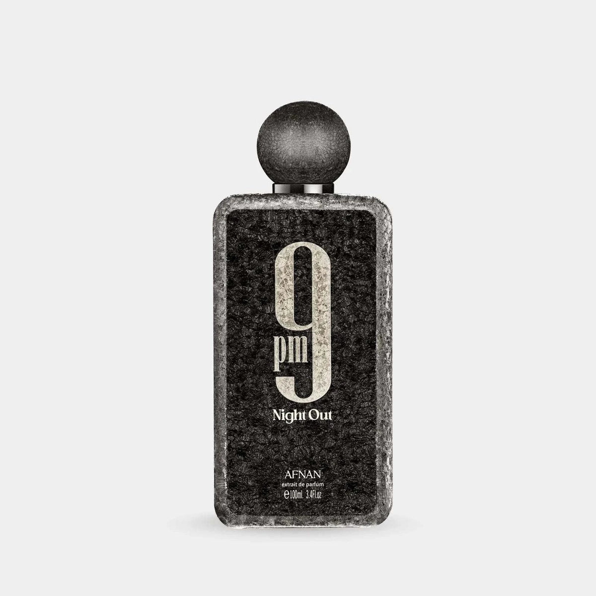 Afnan 9PM Night Out unisex extrait de parfum bottle with bold fruity, spicy, and woody notes for evening wear