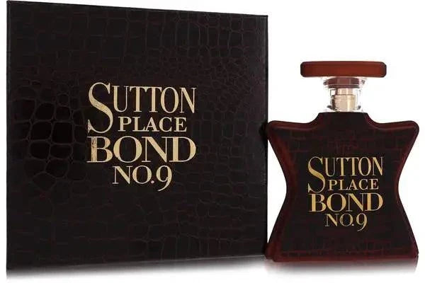 Bond No.9 Sutton Place perfume bottle with citrus and floral fragrance notes on elegant background