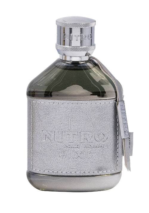 Dumont Nitro Elixir Extrait de Parfum bottle with citrus, spice, and amber notes packaging