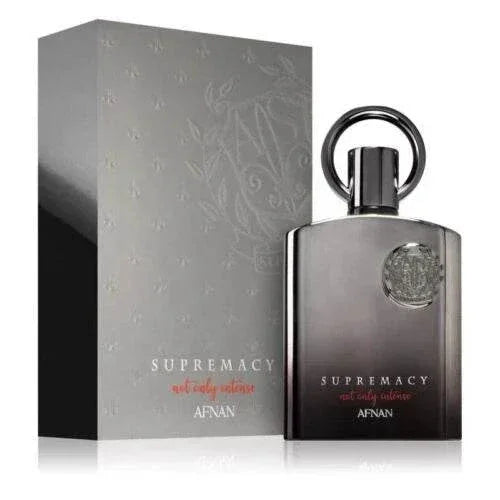 Afnan Supremacy Not Only Intense Eau De Parfum bottle with fresh fruity and woody aromatic notes for men