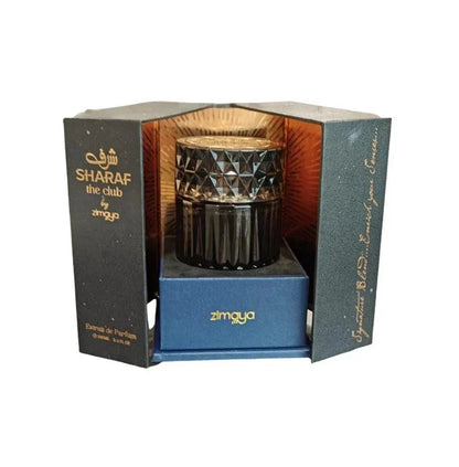 Zimaya Sharaf The Club mens cologne bottle with fresh fruity and woody fragrance notes
