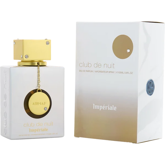 Armaf Club De Nuit White Imperiale perfume bottle elegant floral-woody fragrance with fruity and woody notes