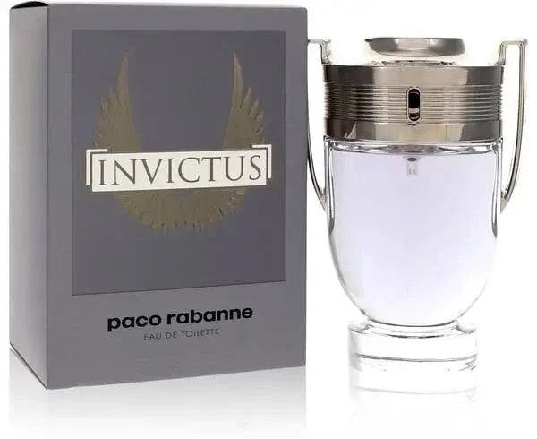 Paco Rabanne Invictus Eau de Toilette men’s fragrance bottle with fresh citrus and woody aquatic notes