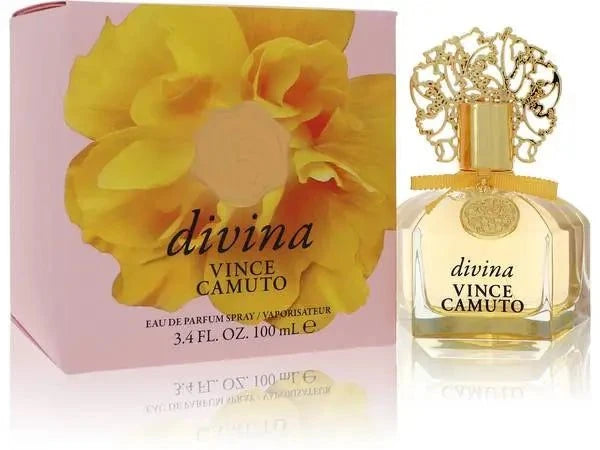 Vince Camuto Divina women's fruity floral Eau de parfum bottle with citrus and floral design