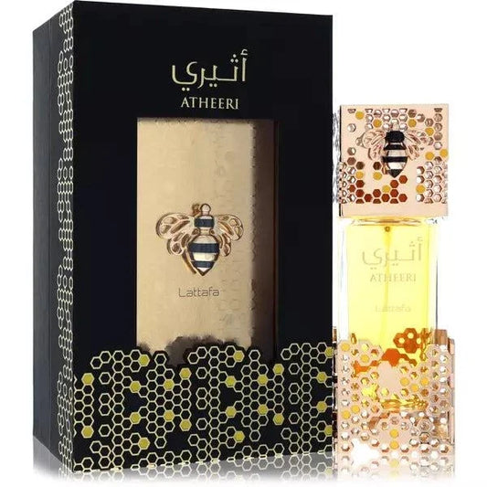 Lattafa Atheeri Eau de Parfum bottle with floral and vanilla fragrance inspired by Gucci Flora Gorgeous Orchid