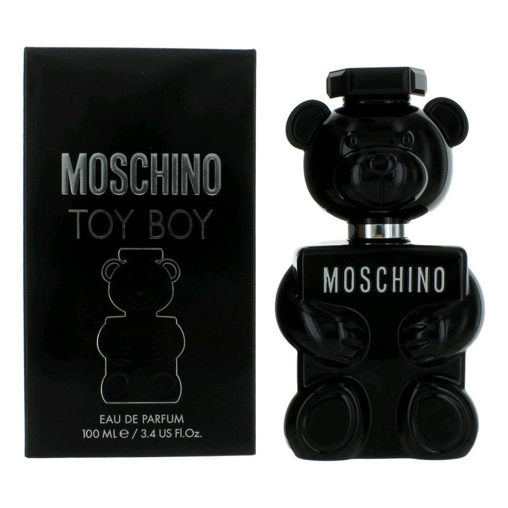 Moschino Toy Boy Eau de Parfum bottle with woody spicy men's fragrance notes