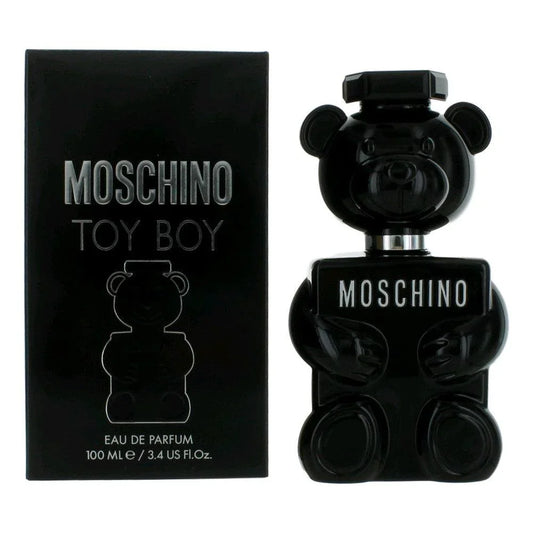 Moschino Toy Boy Eau de Parfum bottle with woody spicy men's fragrance notes
