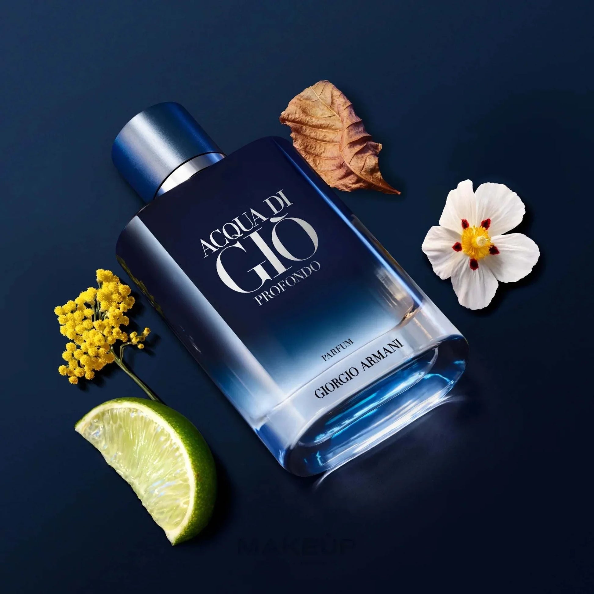 Giorgio Armani Acqua Di Gio Profondo men's fragrance bottle with marine and earthy notes
