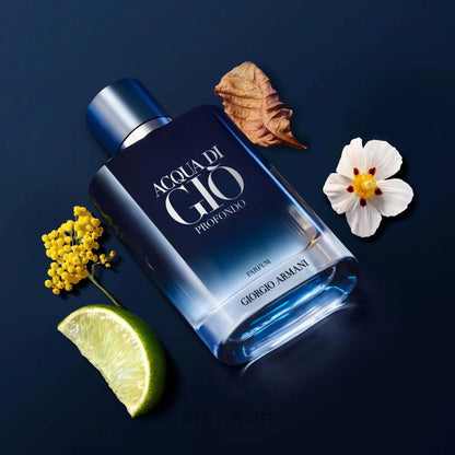 Giorgio Armani Acqua Di Gio Profondo men's fragrance bottle with marine and earthy notes