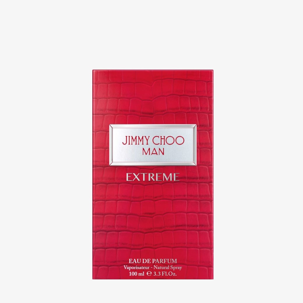 Jimmy Choo Man Extreme Eau de Parfum 100 ml red bottle angled view