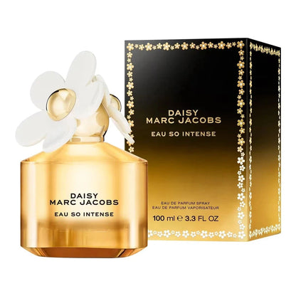 Marc Jacobs Daisy Eau So Intense women's floral fruity Eau de Parfum bottle with strawberry, rose, and honey notes