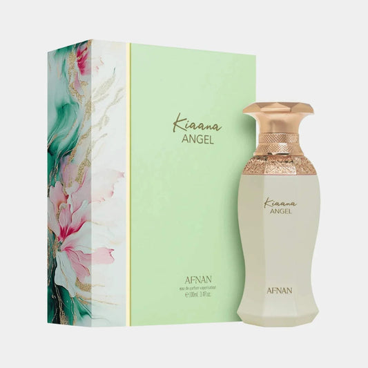 Kiaana Angel By Afnan perfume bottle with floral and fruity notes packaging