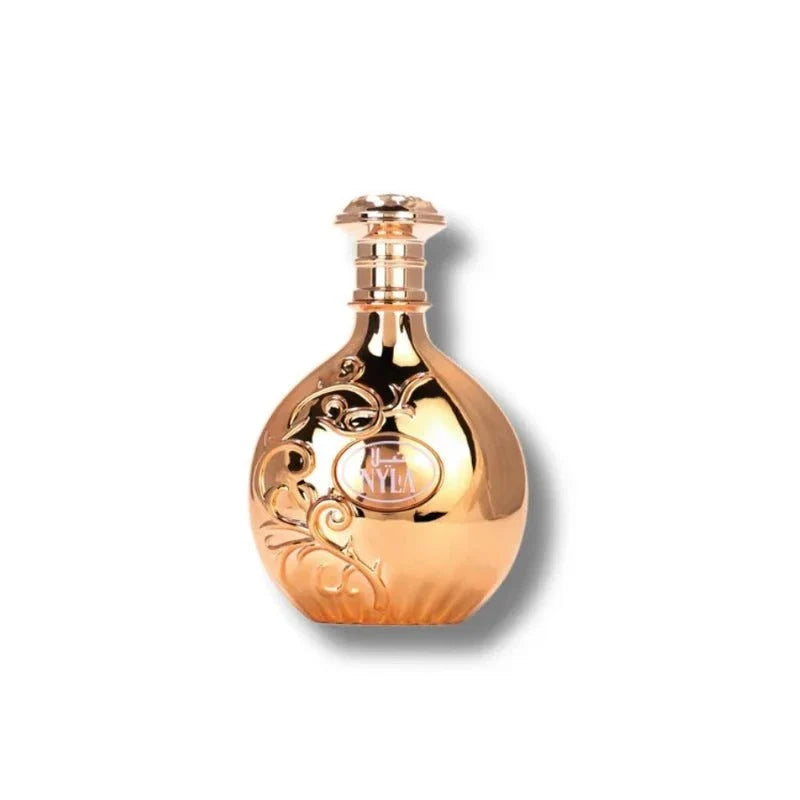 Arabiyat Prestige Nyla feminine fragrance bottle with tropical and floral scent notes