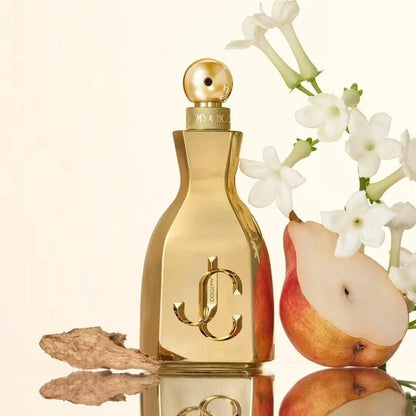 Jimmy Choo I Want Choo Le Parfum women's fragrance bottle with amber floral woody scent notes