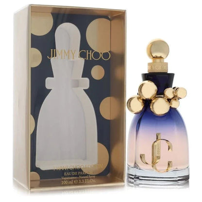Jimmy Choo I Want Choo limited-edition navy blue perfume bottle with pearl accessory
