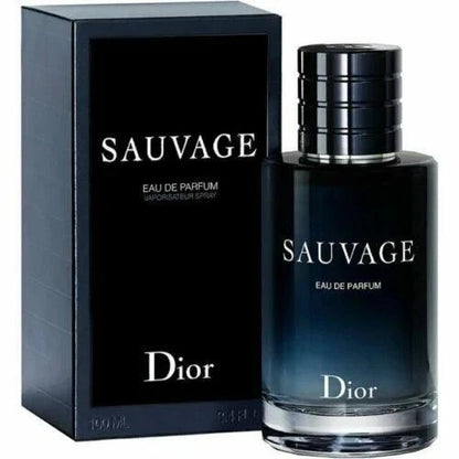 Christian Dior Sauvage men's fragrance bottle with fresh bergamot and woody notes