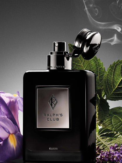 Ralph's Club Elixir men's cologne bottle with spicy woody amber fragrance by Ralph Lauren