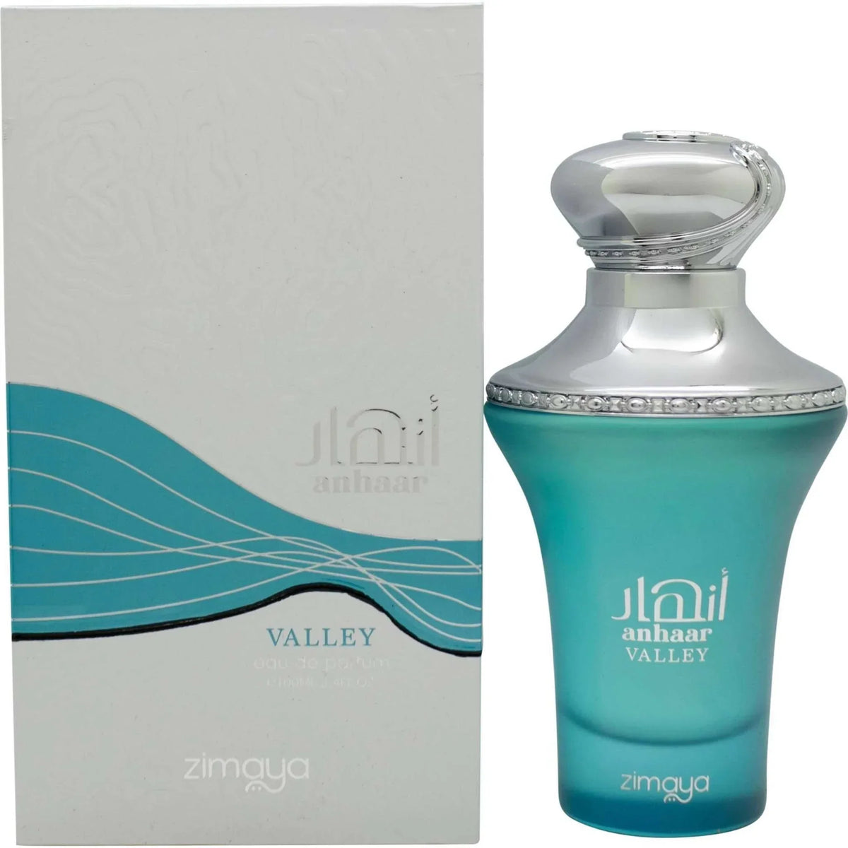 Zimaya Anhaar Valley unisex floral aquatic fragrance bottle with fresh fruity notes