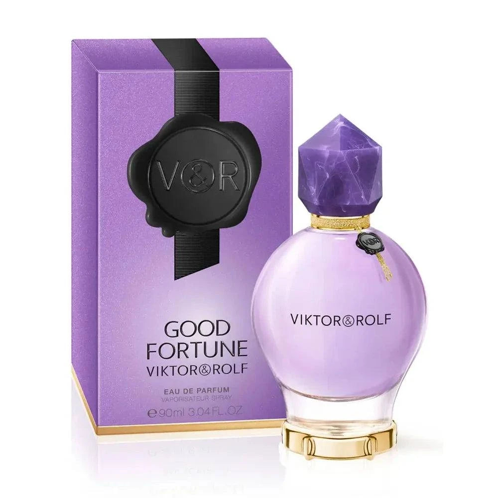 Viktor & Rolf Good Fortune women's floral vanilla Eau de Parfum bottle with jasmine and vanilla notes